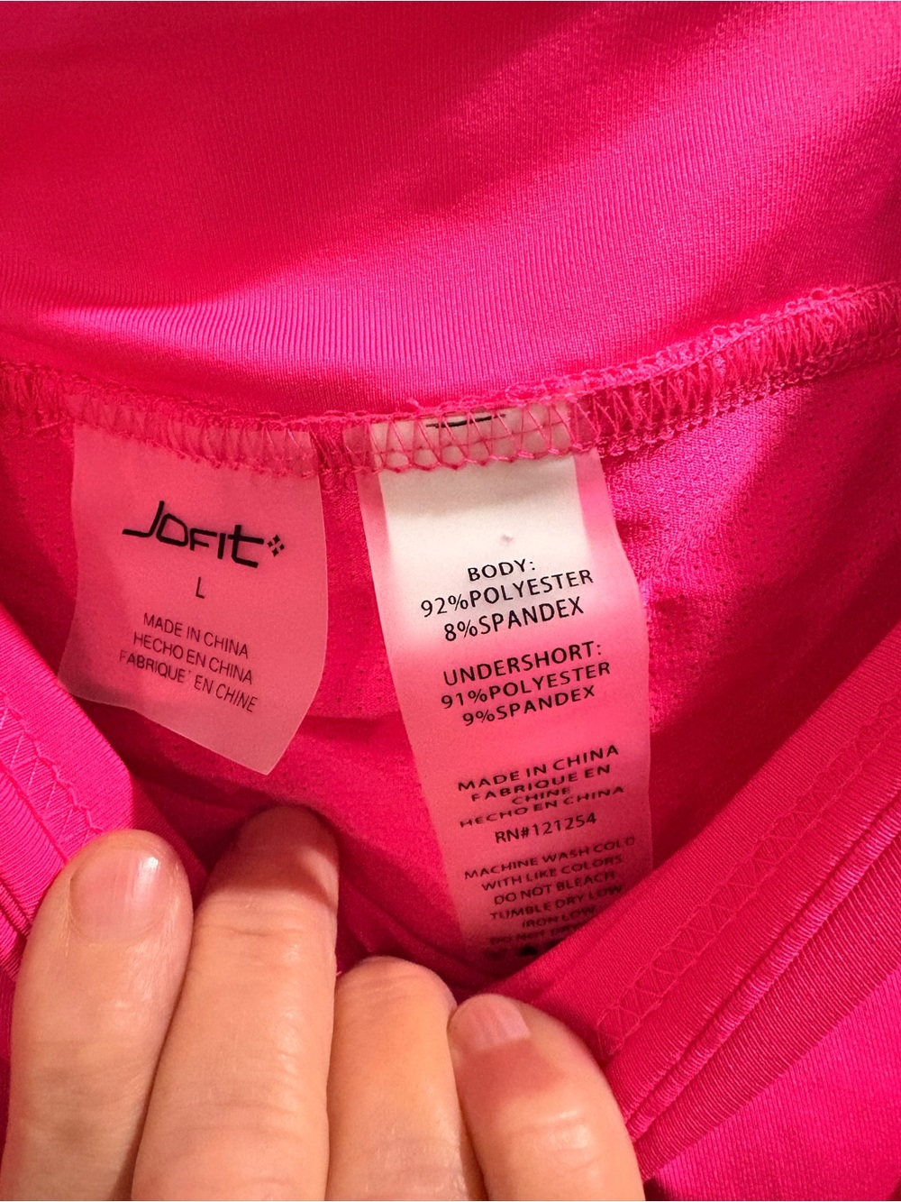 Jofit Neon Pink Pleated Tennis Skort UPF 50 - Picture 3 of 4